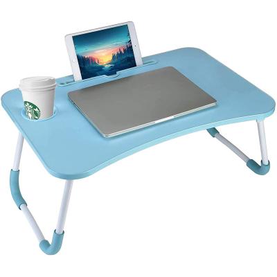 China High Quality Foldable Portable Wooden Foldable Computer Desk Table MDF Laptop Wood Laptop Table for sale