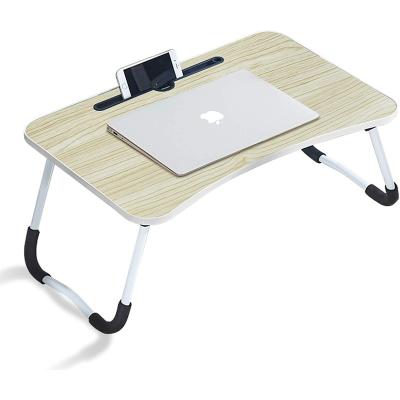 China 2021 Modern Design Folding Multifunctional Foldable Home Work Adjustable Portable Wooden Laptop Table For Bedroom Use for sale