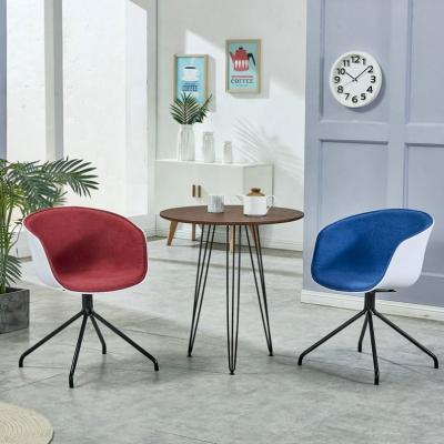 China Metal frame hot sale fabric leather metal frame Plastic seat dining room chairs for sale