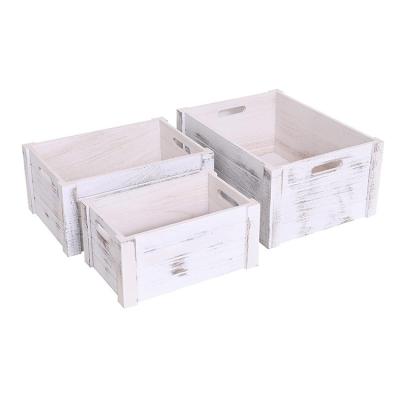 China Wholesale White Rustic China Wooden Box Wooden Box Wooden Display Box for sale