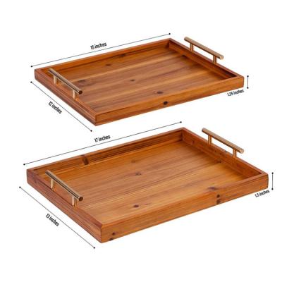 China Wooden Trays Wholesale High Quality Wooden Food Tray Round Wooden Tray Wooden try-11 for sale