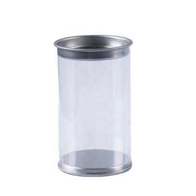 China Disposable Custom Design Transparent PVC PET Plastic Barrel Round Packaging Box for sale