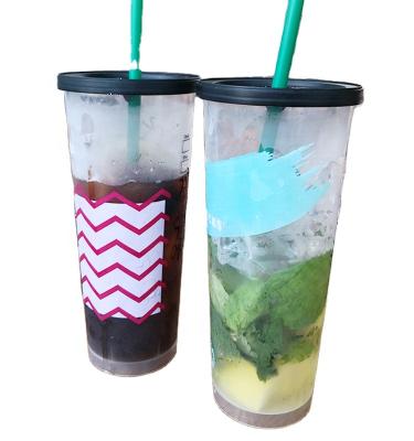 China Single wall custom printed 90mm thin plastic injection pp 600ml beverage cup cold drink cup for sale