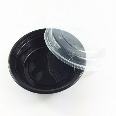 China 750ml Microwavable 28oz pp disposable round plastic containers food packaging takeaway box for sale