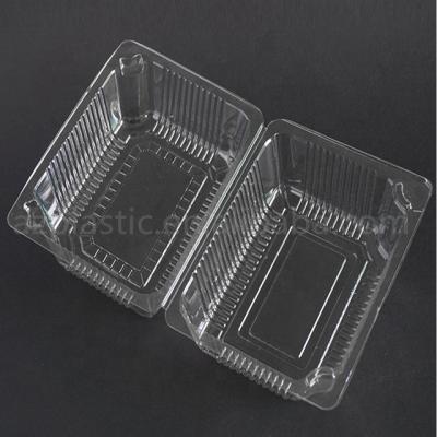 China Disposable Clear Customizable Disposable Food Container Tray Plastic Cake Box With Lid for sale