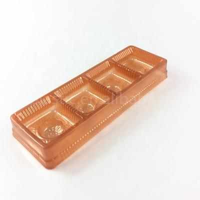 China Food Grade Disposable Customizable Thermal Forming Plastic Blister Mooncake Wrapper Tray for sale