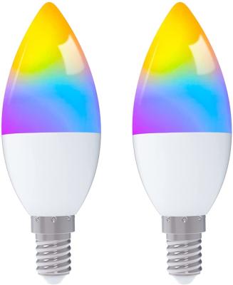 China 5W RGB Smart Bulb 5W RGB Smart Led Candle Bulb Homekit Wifi Smart Bulb With App Control for sale