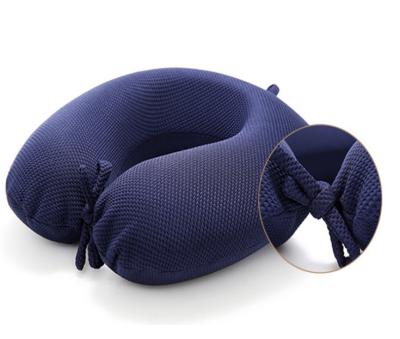 China Memory Style Single Neck Relax Pillow Suitable For Fixed Airplane Driving With Pineapple Lines Mesh Cover YSDN0025 for sale