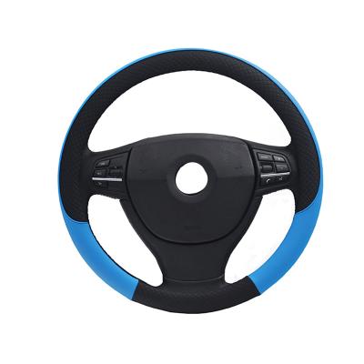 China 37-38CM Luxury Business/Universal Color Car Steering Wheel Cover Leather Automotive Interior Accessories Hot Selling Online for sale