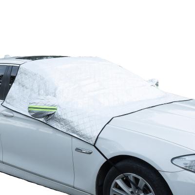 China Sports Car Snow Cover With Silver Mirror Side Cover Film Windshield Snow Cover Car Protector In All Weather Fits All Seasons for sale