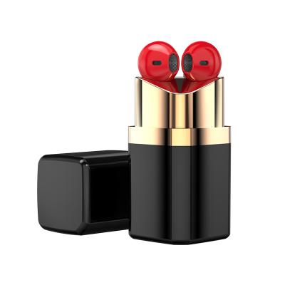 China Ear hook customized tws wireless factory low price lipstick earbuds wholesale custom headphones for sale