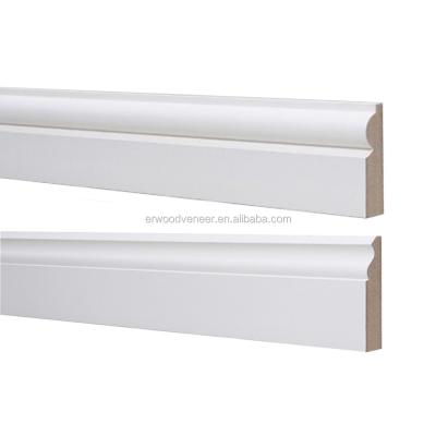 China Modern white primed MDF board basing molding plinth casing architrave molding MDF for sale