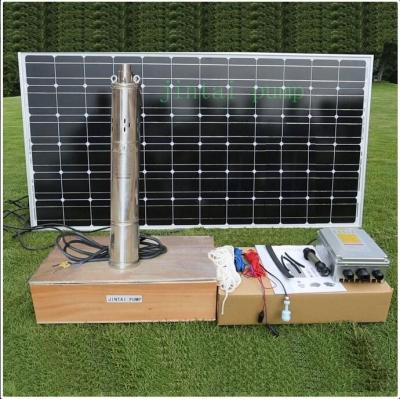 China 24V 120W JS3-1.3-50 DC Submersible Solar Powered Pump , Solar Borehole Pump for sale