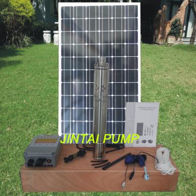 China Bomba centrífuga vertical 1000W JS4-4.0-100 de la mini bomba sumergible solar en venta