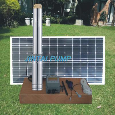 China 4 inch DC Solar Deep Well Submersible Pump with Plastic Impeller , JC4-10.0-45 for sale