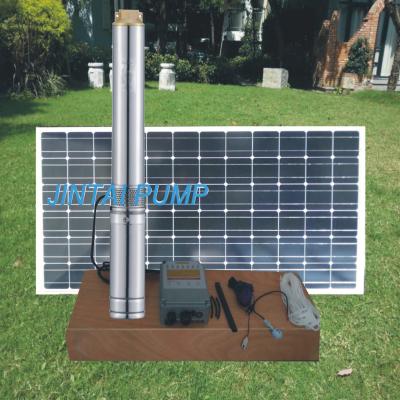 China MPPT / DSP Solar Bore Pump Vertical Submersible Centrifugal Pumps JC3-4.2-54 for sale