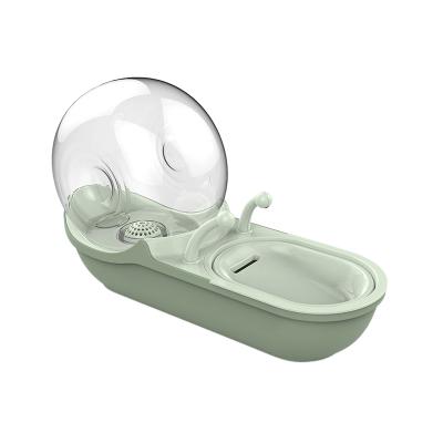 China Amazon Best Seller Automatic Professional 2-in-1 Snail Shape Transparent No Splash Bowl Pet Water Dispense for sale