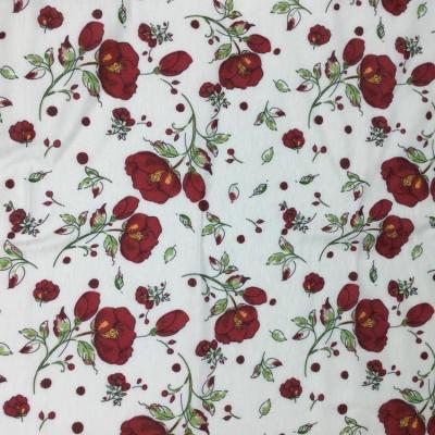 China 2022 Fashion Breathable New Arrival Customized Logo Turkish Cotton Floral Printed Dyeing Fabric for sale