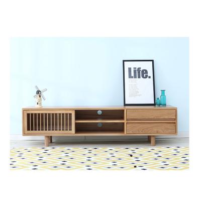 China Cloud Display Showcase TV Stand Solid Wood Floating Simple Wooden Bench With Storage for sale