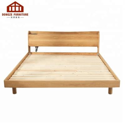 China Solid Wood Bed Piece Set Modern Adult Loft Wood Bed With Plug for sale