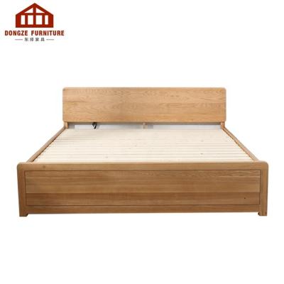 China Hot Selling Solid Wood Loft Bed Wooden King Size Bed Bedroom Furniture With Storage Box Function for sale