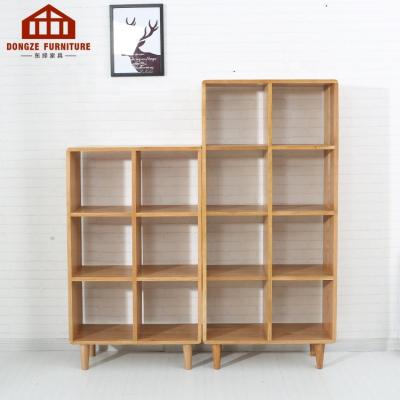 China Solid Wood Selling Simple Solid Multilayer Wooden Bookcase Shelf for sale