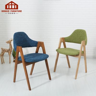 China A modern shape upholstered chair furniture restaurant for dining room cafe fabric chair for sale