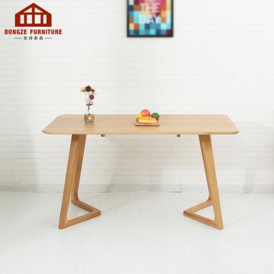 China Nordic Style V Shape Solid Wood Legs Solid Wood Dining Room Coffee Table Furniture for sale