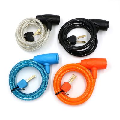 China PVC+Steel Adjustable Locked Weather Proof 1800 Mm Length Bike Cable Lock for sale