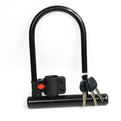 China Environmental Protection PVC Coating Wear Resistant Hardened Steel Anti Theft U Brass Shackle 3 Keys Bike Lock for sale