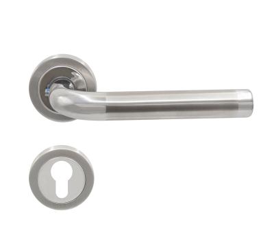 China Euro Durable China Factory Hardware Market 3D Pattern Design Stainless Steel PZ Door Lever Handle for sale