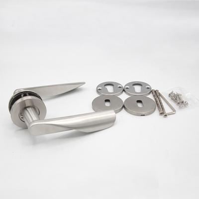 China Solid Door Stainless Steel Door Handle For Interior Door for sale