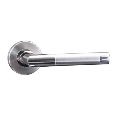 China Modern Round Plate OEM Office Door SS304 Door Lever Handle for sale