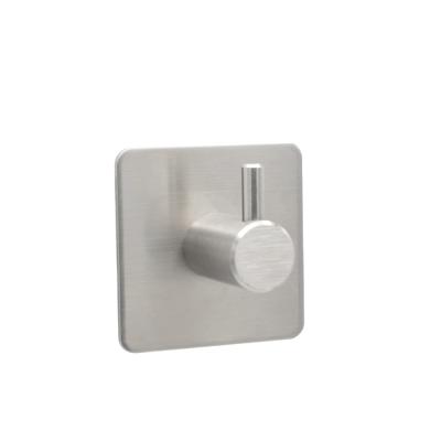 China Durable 304 Stainless Steel Bathroom Adhesive Wall Hook for sale