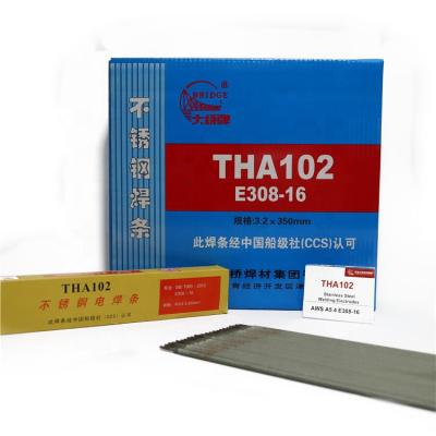 China THA102 AWS A5.4 E308-16 Tianjin SS Welding Electrode THA102 STAINLESS STEEL STRUCTURE BRIDGE Brand Stainless Steel Rutile Electrode for sale