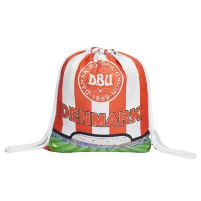 China 2022 Plush Denmark WC Fan Drawstring Bag Denmark Football Fans Backpack String Bag for sale