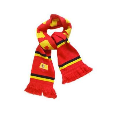 China 2022 Acrylic Jacquard French Winter Promotion Soccer Cup Spain Fan Scarf Knitting Scarf for sale