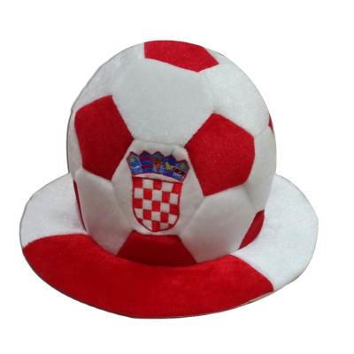 China 2022 Plush HC Croatia Flag Supporter Minority Hat in Croatia Flag Color for sale