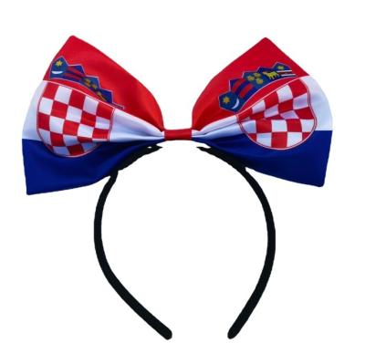 China 2022 Colorful WK Girls Hair Head Circle Hair Circle Croatia Flag. Health care institutes Croatia for sale