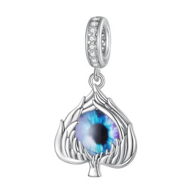 China Fine FASHION Jewelry Pendants and Charms 925 Sterling Silver Evil Eyes Charms for DIY Bracelets Jewelry Making for sale