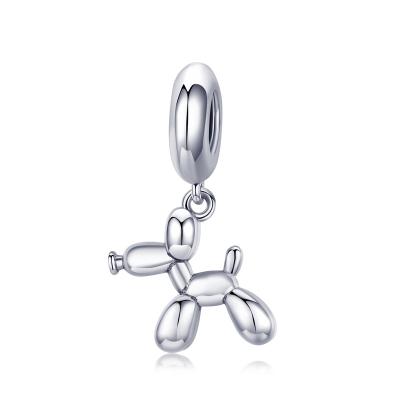 China LEICARE FASHIONABLE dog pendant charm 925 Sterling Silver Charm Jewelry Balloon dangle charm for women jewelry making for sale