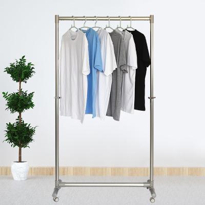 China Newest Style Modern Aluminum Metal Waist Adjustable Coat Clothes Rail Hanger Rack Drying Rack Hanger for sale