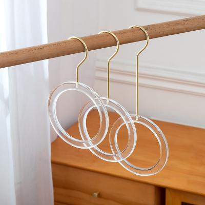 China Multifunctional Transparent Round Scarf Hook Display Hanger Acrylic s Hanger For Scarf for sale