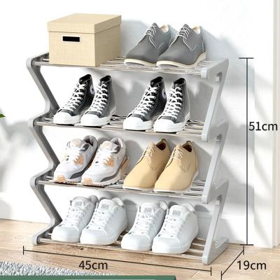 China (Other) High Quality Adjustable 4 Layer Metal Shoe Rack Lounge Space Saver for sale