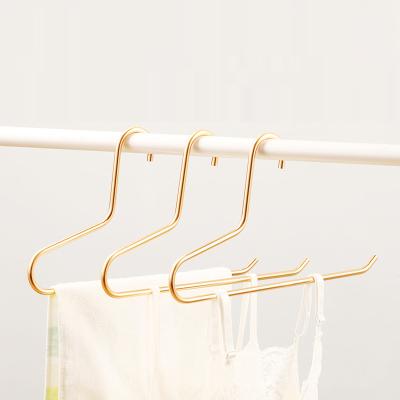 China Modern Good Quality Aluminum Non Slip Trouser Pant Metal Pan Open Hangers for sale