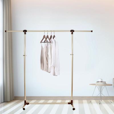 China Modern Adjustable Metal Clothes Display Rail Garment Hanger Laundry Rack For Shops for sale