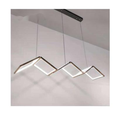 China Modern Simple Living Room Decorative Ceiling Hanging Pendant Lights Circle Rings Gold for sale