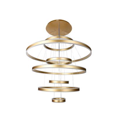 China Modern Custom Nordic Aluminum Acrylic Circle Style Pendant Light Decorative Living Room for sale