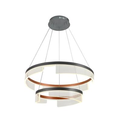 China New Design Modern Hotel Nordic Modern Pendant Light Living Room Led Circle Ring Luxury Round Chandelier Pendant Light for sale