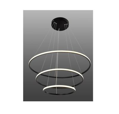 China Ring Acrylic Luxury Gold Simple Circle Pendant Lights Hotel Living Room LED Modern Chandelier Ceiling Lights for sale